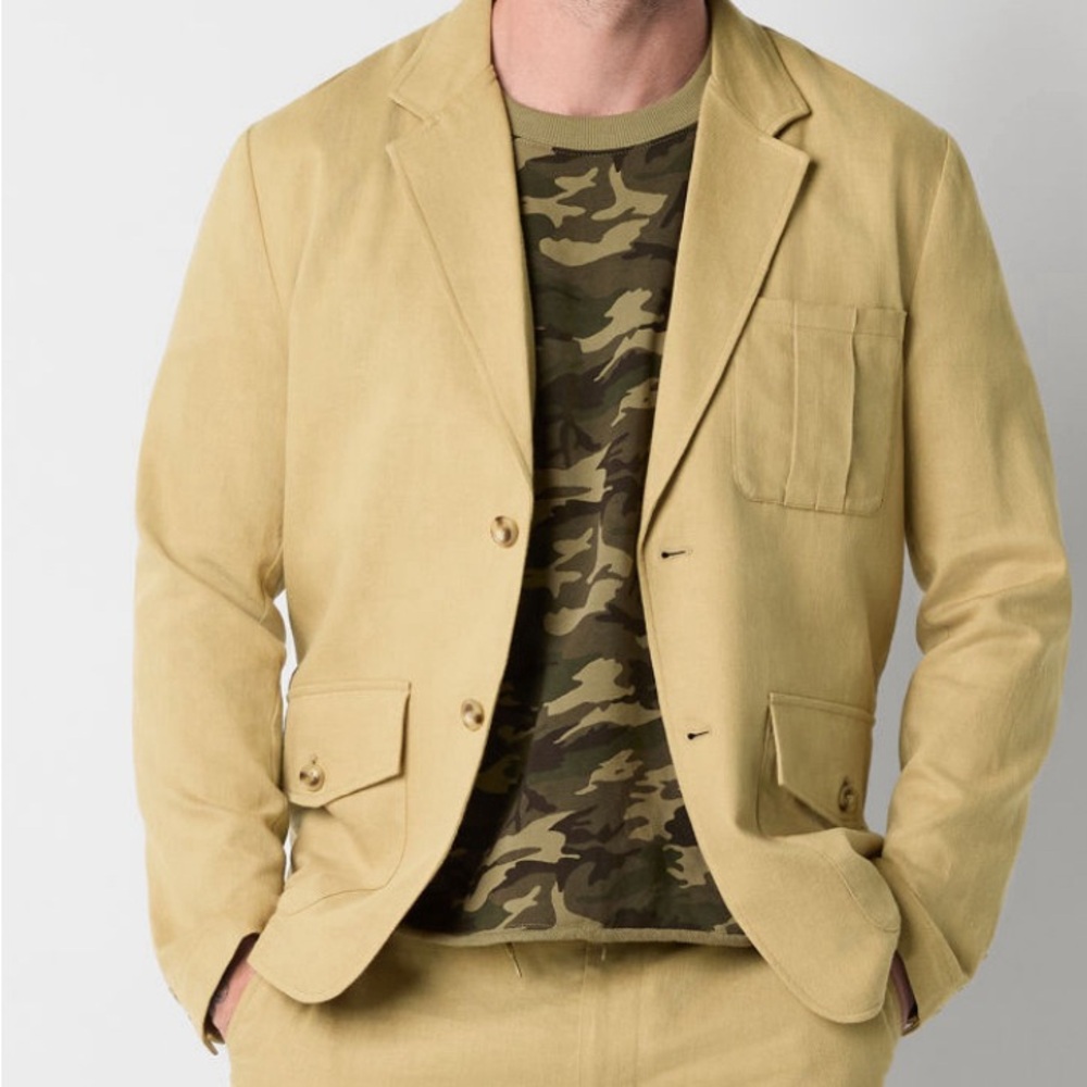 Walker Hayes for JCPenney Linen Mens Regular Fit Blazer